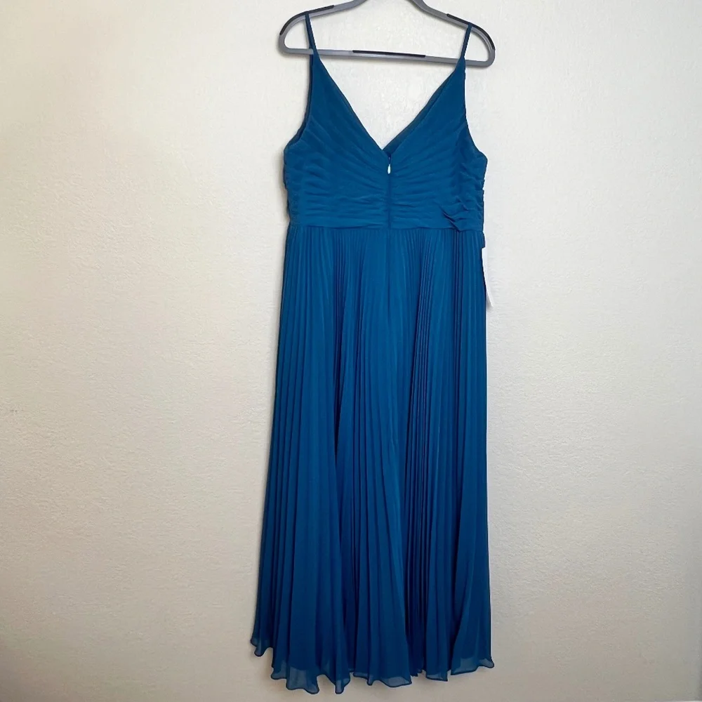 NWT - AZAZIE Raychelle Sz A18 Ink Blue Chiffon Bridesmaid Dress - Picture 8 of 15